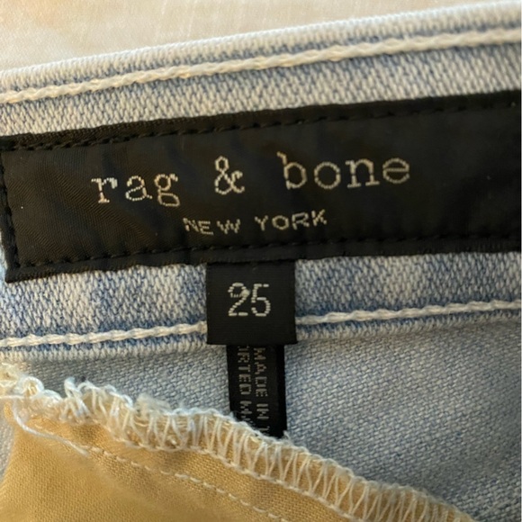 Rag & Bone Ankle Cigarette Bleached Jeans in Dean (J1) - Picture 4 of 8